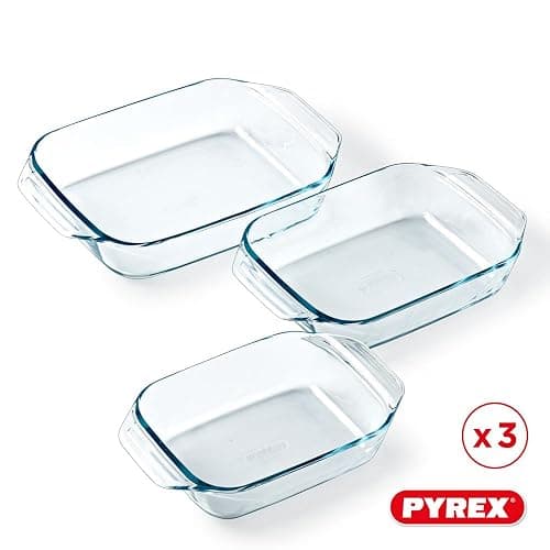 Pyrex 8023510, Set aus 3 Auflaufformen aus Glas – Borosilikatglas thumbnail 4