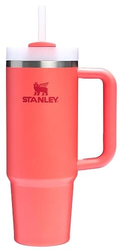 STANLEY Quencher H2.0 Tumbler with Handle and Straw 30 oz | Flowstate 3-Position Lid | Cup Holder Compatible for Travel | Insulated Stainless Steel Cup | BPA-Free | Hot Coral - Image 1