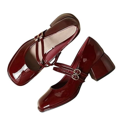 Stunner Women's Chunky Low Block Heel Dress Shoes Mary Janes Heels for Women Comfortable Closed Toe Work Pumps 2 - Image 1