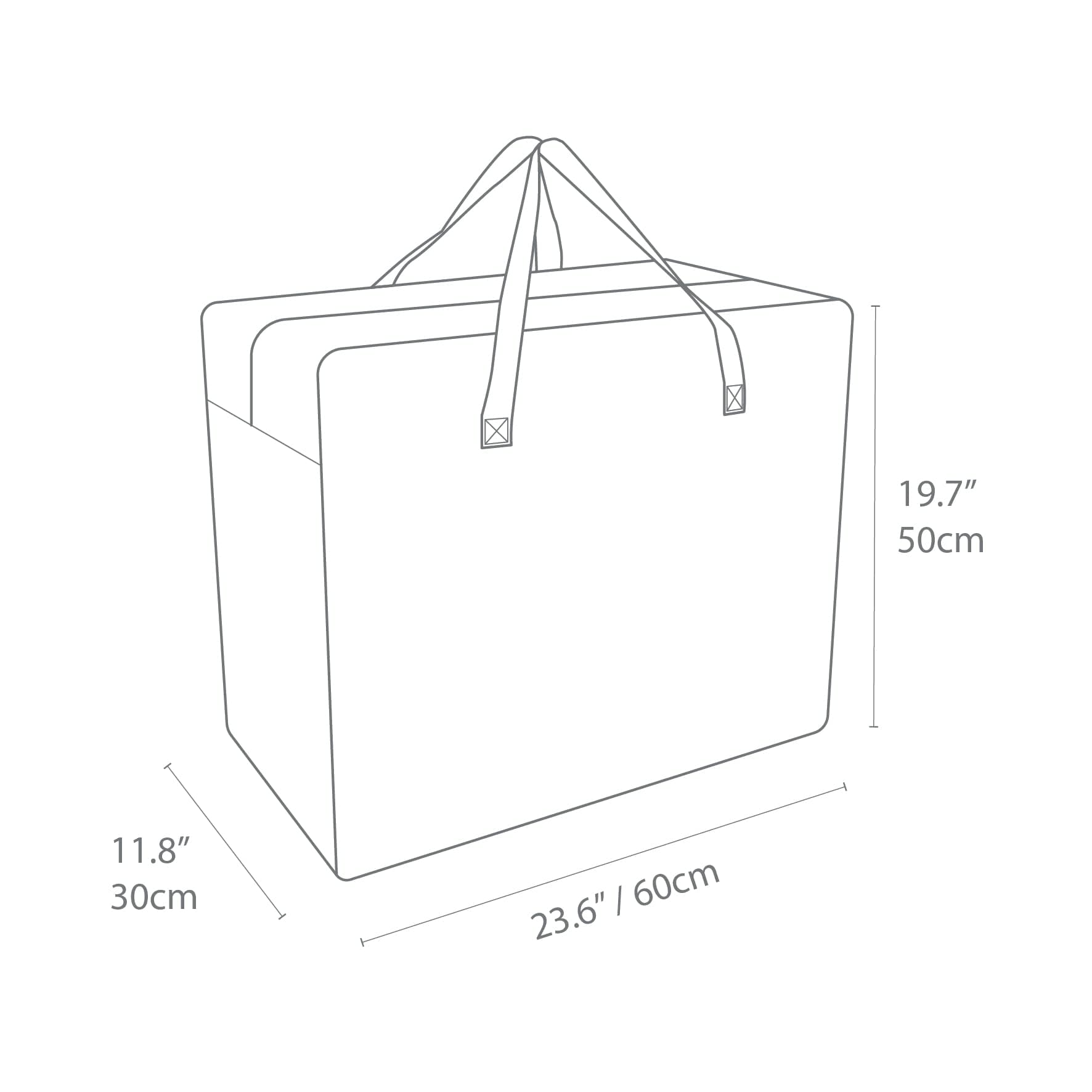 BIGSO storage bag - large carrying bag for duvets, bedding, winter items etc. Practical bag with reinforced handles and zip - beige thumbnail 7