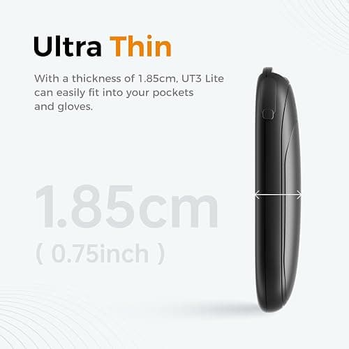 OCOOPA Magnetic Hand Warmers Rechargeable 2 Pack, Electric Handwarmers, Smart Heating UL Certified, 3-Settings,Portable Heater, Ultra Slim Pocket, Hunting Essentials, Gifts for Christmas Men, UT3 Lite thumbnail 5