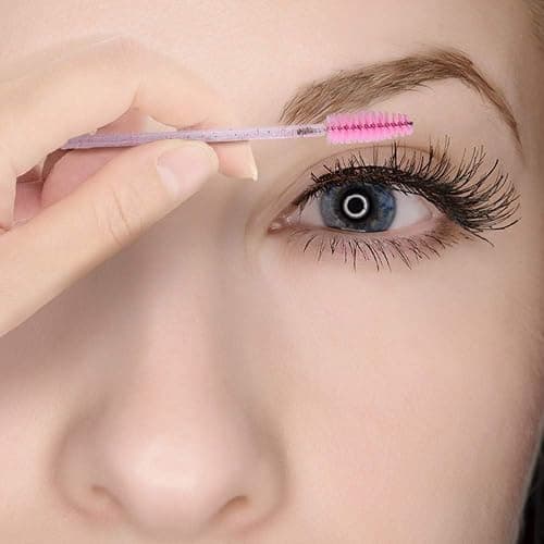 G2PLUS 100 PCS Disposable Eyelash Brushes Spoolies: Pink Crystal | Mascara Wands Applicator for Eyelash Extensions thumbnail 5