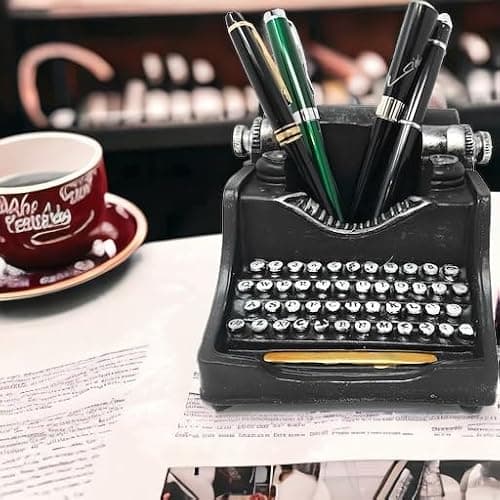 Retro/Shabby Chic/Vintage Typewriter Pencil Holder for Desk/Desk Organizer for Writer's Desk- Nostalgic Gift for Writers/Gift for Vintage Lovers/Gift for Typewriter Lovers thumbnail 2