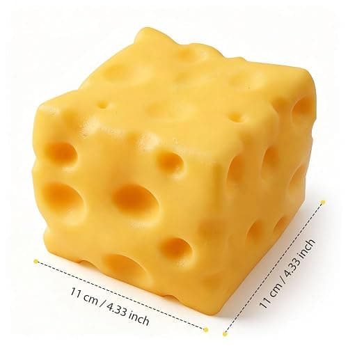 Yellow Cheese Squeeze Toy, 2026 New Soft Novelty Toy, Rebounding Sensory, Squishy Cheeses, Soft Novelty Rebounding Fidget Toy for Party, Stress Balls for Adults thumbnail 3