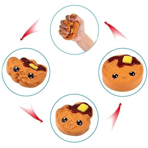 Anboor Squishies Cake Chocolate Waffles Kawaii Soft Slow Rising Scented Food Bread Squishies Fidget Toys Stress Relief Squeeze Toys Collection Kids Boys Toddler Toys thumbnail 8