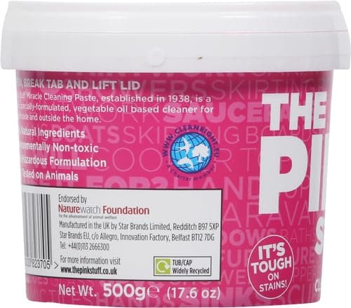 Stardrops The Pink Stuff Cleaning Paste 500g, Multi Purpose Cleaner for Kitchen, Bathroom, Tiles, Glass, Shower, Oven, Sink, Stainless Steel, Removes Grease, Grime & Stains thumbnail 15