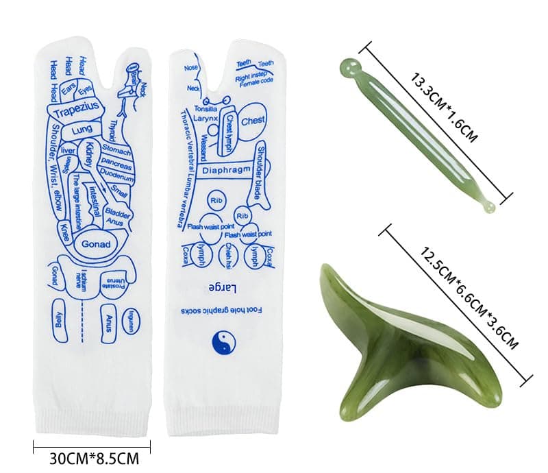 Reflexology Socks Set, Foot Reflexology Socks with Massage Tool Pressure Point Socks with Reflexology Tools thumbnail 2