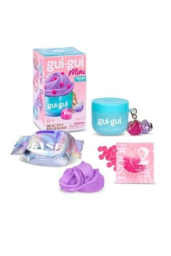 GUI GUI Mini Slime Jar Keychain – 4 Pack Tiny Scented Slime Jars with Charms & Clip | Gloss, Clear, Butter & Cloud Slime Assortment | Collectible Slime Keychains for Kids thumbnail 4