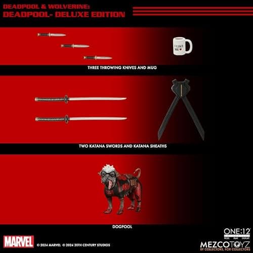 Mezco Toyz One:12 Collective Deadpool & Wolverine: Deadpool 1/12 Scale Collectible Figure thumbnail 9