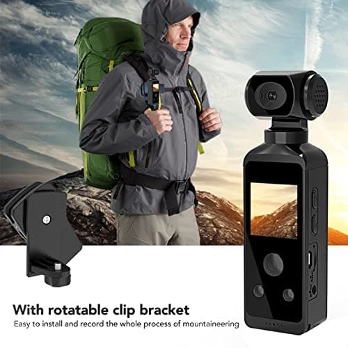 Action Camera, 16MP 4K 30FPS WiFi Handheld Camcorder, Anti Shaking Diving Camera with 1.3-Inch HD LCD Display, Microphone, Clip Bracket, 30M Waterproof Case thumbnail 3