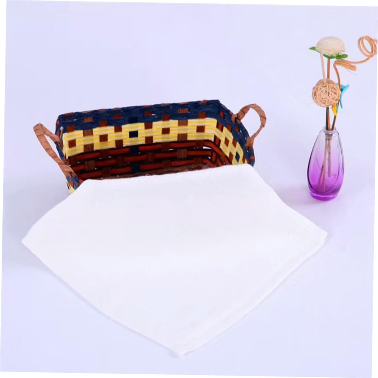 MERRYHAPY 9pcs Bamboo Fiber Face Towels Newborn Square Towels Cleaning Cloths Bath Essentials Reusable Washcloths thumbnail 9