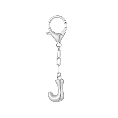 GAOKOXI Gold Bubble Initial Keychain Charm for Women Chunky Bag Purse Charms A-Z Letter Key Chains for Handbag Accessories - Image 1