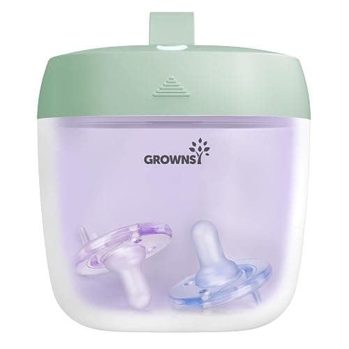 GROWNSY Pacifier Sanitizer Portable, UV Light Sanitizer on The Go, USB Charging Sanitizer Case, Mini Pacifier Sanitizer 99.99% Cleaned in 59 Seconds (Green) - Image 1