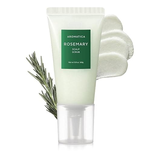 AROMATICA Rosemary Scalp Scrub 5.82oz / 165g | Scalp Treatment, Scalp Exfoliator with Salt Hair Scrub for Oily Scalp, Dandruff, Build Up Remover - Image 1