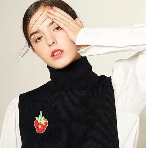 4 Pcs Hungry Caterpillar Strawberry Brooch Pins for Women Men Clothes Hat Accessories Cute Caterpillar Apple Pin Set Aesthetic Gifts thumbnail 5