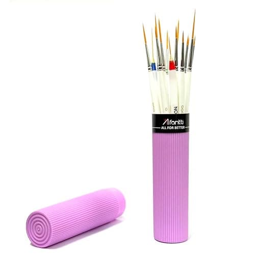 Afantti 15 Pcs Detail Fine Paint Brushes Micro Mini Tiny Artist Paintbrush Set | Ultra Fine Point Tip | for Miniature Acrylic Script Liner Oil Watercolor Nail Art Painting thumbnail 8