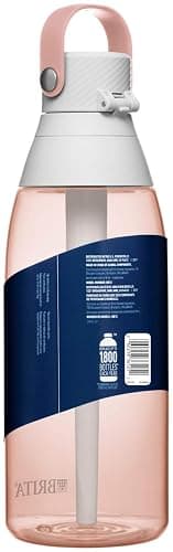 Brita Insulated Filtered Water Bottle with Straw, Reusable, Christmas Gift and Stocking Stuffer For Men and Women, BPA Free Plastic, Blush, 26 Ounce thumbnail 11