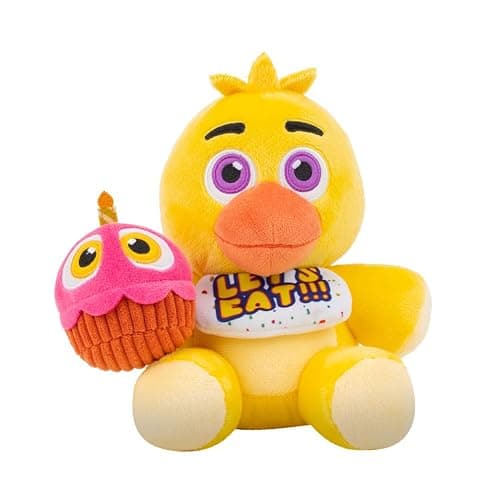 Jazwares Five Nights at Freddy’s Classic Chica Plush - 8-Inch Stuffie with Soft Material and Glow-in-The-Dark Eyes - Image 1