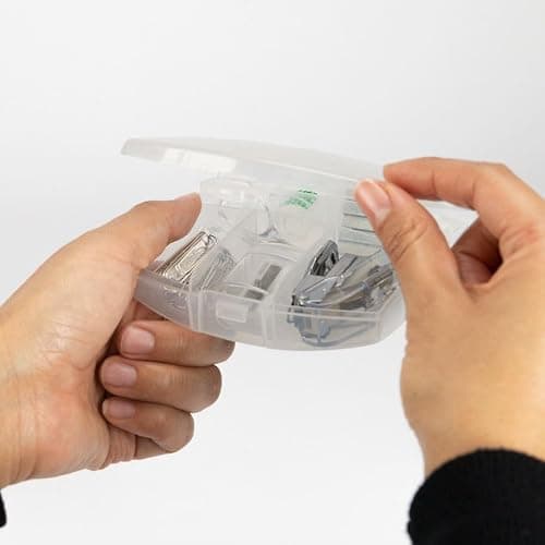 LD Products Clear Mini Office Supply Kit Portable Case with Scissors, Paper Clips, Tape Dispenser, Pencil Sharpener, Stapler & Staple Remover thumbnail 6