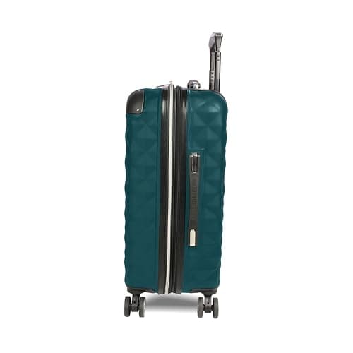 Kenneth Cole REACTION Diamond Tower Collection Lightweight Hardside Expandable 8-Wheel Spinner Travel Luggage, Deep Teal, 20-Inch Checked thumbnail 2