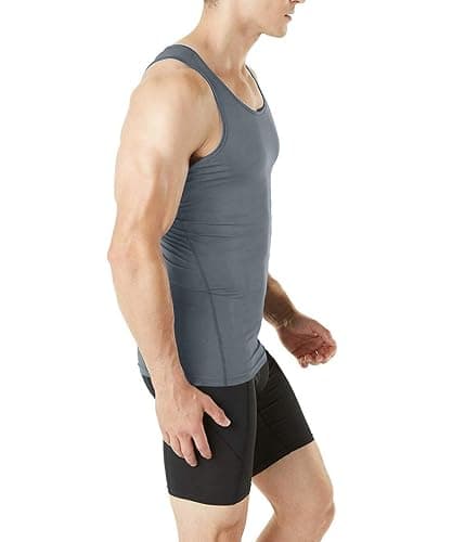 HIBETY Men's 3 or 5 Pack Sleeveless Compression Tank Top, Base Layer Cool Dry Compression Shirts Muscle Gym Tank Tops thumbnail 4