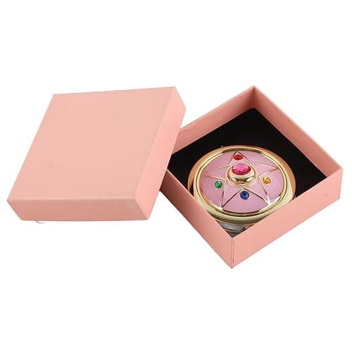 shenruifa Portable Up Mirror Japanese Cute Anime Flip Flop Portable Transformer Silver Crystal Folding (Pink) thumbnail 9