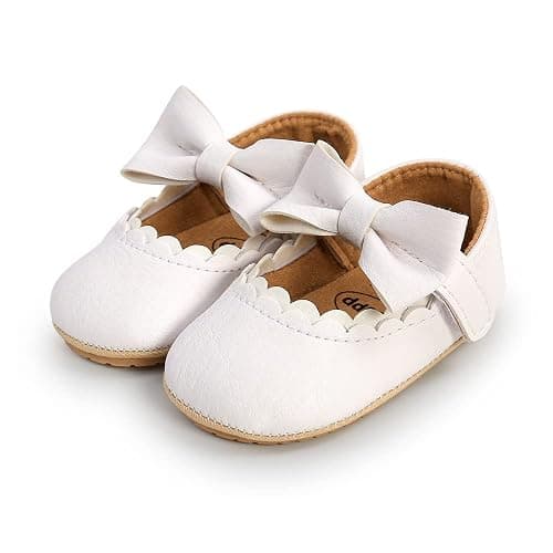 Baby Girls Mary Jane Flats Shoes with Non-Slip Soft Sole Toddler First Walkers Newborn Princess Dress Shoes thumbnail 4