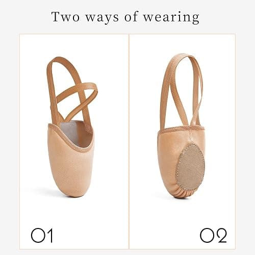 Stelle Half Soles Dance Shoes Women Canvas Lyrical Ballet Pirouette Turners | Breathable canvas, Suede leather sole, Flexible fit, Silicone-backed elastic straps, Jazz and contemporary dance thumbnail 5