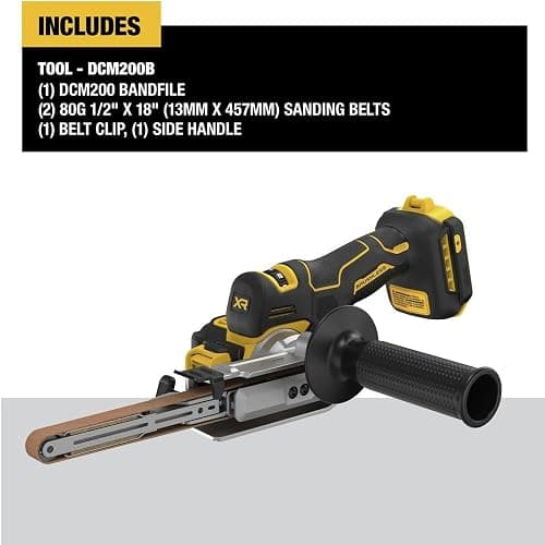 DEWALT 20V MAX XR Cordless Bandfile Power Tool Belt Sander, Bare Tool Only (DCM200B) thumbnail 2