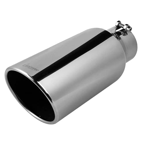 Upower Universal Diesel Trucks Car Exhaust Tip 4 Inch Inlet 6" Outlet 15" Long Stainless Steel Bolt-On thumbnail 8