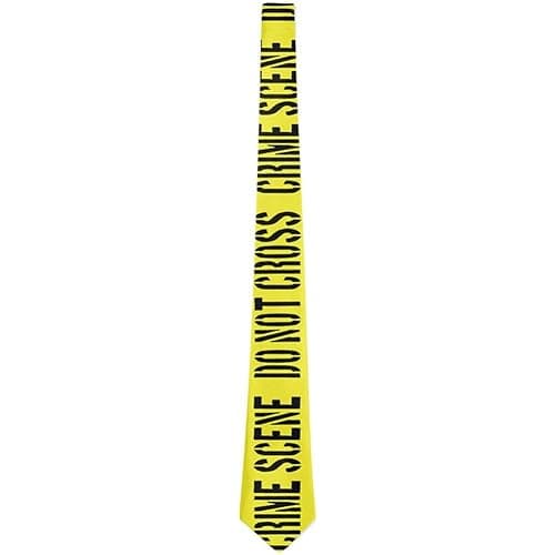 Old Glory Crime Scene Tape All Over Neck Tie Multi Standard One Size thumbnail 2
