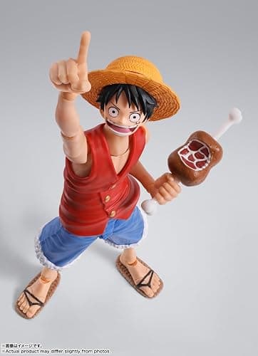TAMASHII NATIONS - One Piece - Monkey D. Luffy -Romance Dawn- S.H.Figuarts Action Figure | One Piece 6 Inch Action Figure S.H. Figuarts - Monkey D Luffy Romance Dawn thumbnail 10