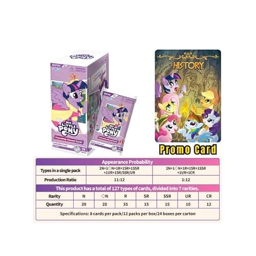 Kayou My Little Pony Friendship Eternal Cards, Fun Moment Edition, English Series 1, Display Box with 12 Packs, 127 Cards, 7 Rarity Levels thumbnail 3