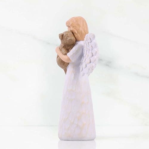 Chocolate Lab Dog Angel Figurine - Sympathy Keepsake, Pet Remembrance for Loss, Rainbow Bridge Figurines, Bereavement Angel Statue, Hand-Painted Condolence for Passed Companion & Pet Lovers thumbnail 2