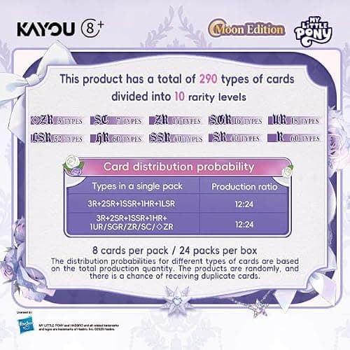 KAYOU My Little Pony Trading Cards Moon Edition 003 NA Original Box 12 Pack thumbnail 2