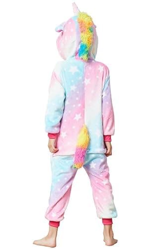 HQFURS Unicorn Onesie for Kids Animal Pajamas Cosplay Halloween Unisex Costume thumbnail 2