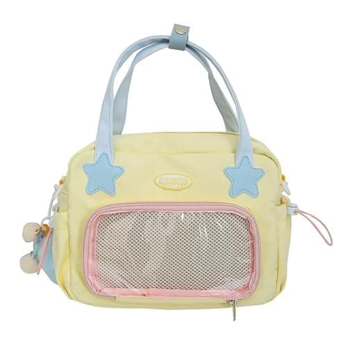 SUFUZEGA Japanese Ita Backpack Cute Bags Kawaii Y2K Bags Crossbody Purse Messenger Bags for Women Shoulder Bag Tote (Yellow) - Image 1