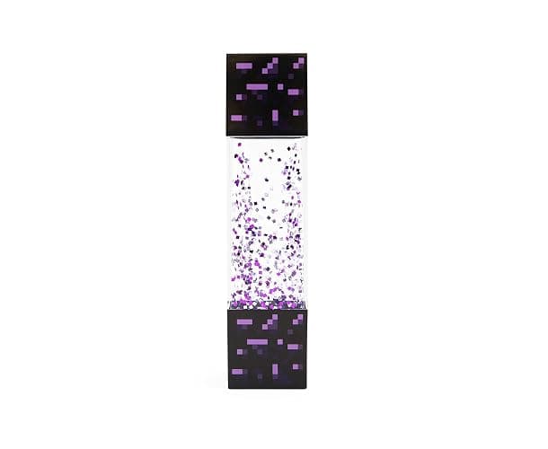Minecraft Multi-Nether Portal Glitter Motion Lamp | LED Light, Bedside Table Lamp for Desk | Home Decor Accessories and Room Essentials | Official Video Game Collectible | 12 Inches Tall - Image 1
