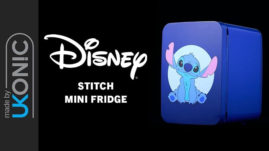 Ukonic Disney Stitch Mini Fridge 10L, Holds 15 Cans, AC/DC, Portable Cooler for Snacks & Drinks – Bedroom, Office, Dorm – Great Gift for Fans thumbnail 7