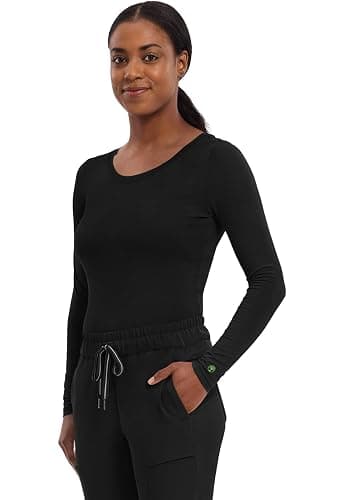 Healing Hands Women's Underscrub Soft Knit Melissa Longsleeve Scrub Tee with Breathable & Easy Care Fabric 5047 thumbnail 3
