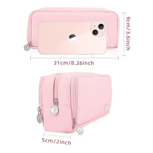 iSuperb Large Pencil Case 3 Compartments Pencil Pouch Big Capacity Pencil Bag for Kids Teen Girls Boys Student School Supplies Oxford Organizer Pen Bag Cosmetic Makeup Pouch thumbnail 7