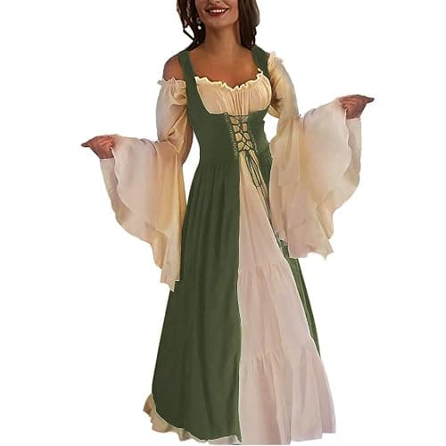 Abaowedding Womens's Medieval Renaissance Costume Cosplay Over Dress thumbnail 2