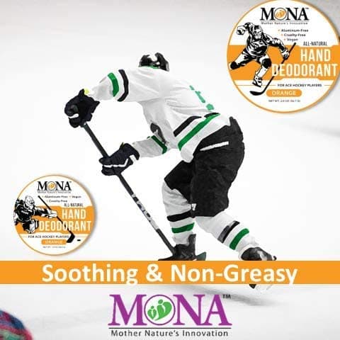 MONA BRANDS All Natural HAND DEODORANT for Ace Hockey Players | For athletes who wear gloves | Vegan, Non-GMO, Cruelty free | ORANGE Scent | 1oz thumbnail 3