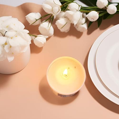 Chloefu LAN Fresh Linen Candles Laundry Candles Non-Toxic Air Freshening Scented Candle Decorative Pet Odor Eliminator for Home Luxury Scented Soy Jar Candle for Bathroom Decor 7.1 oz 2 Pack thumbnail 5