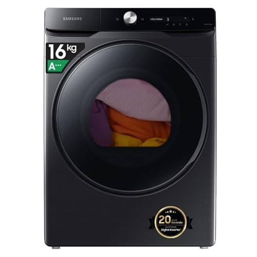 Samsung Asciugatrice DV16DG8600BVU3, 16 kg, Pompa di Calore, Wifi, AI Dry, Programma Igienizzante, Carica Frontale, 68,6L x 98,4H x 84,4P cm - Image 1