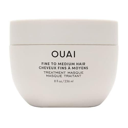 OUAI Fine to Medium Hair Treatment Mask - Lightweight Deep Conditioning Hair Mask with Shea Butter, Keratin & Panthenol - Helps Hydrate, Fight Frizz, Strengthen & Repair Damage (8 oz) - Image 1