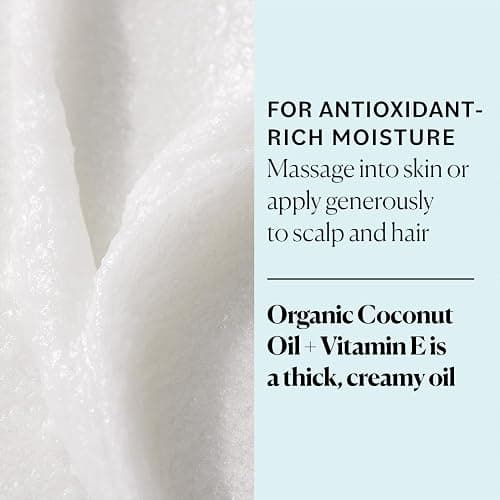 Sky Organics - Organic Coconut Oil & Vitamin E, 16.9 fl oz - Skin & Hair Ultra-Hydrating Oil - Fatty Acids & Antioxidants - Natural, Vegan & Cruelty Free - Skin Care & Hair Care w Ebook thumbnail 3
