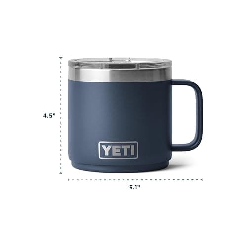 YETI Rambler 14 oz Ceramic Lined Stackable Mug, Vacuum Insulated, Stainless Steel with MagSlider Lid, Cherry Blossom thumbnail 3