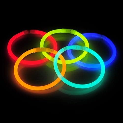JOYIN 100 Pcs 8" Glowsticks, Bracelets Necklaces, Glow in the Dark Party Favors, Easter, Christmas, Halloween Supplies Pack, Football Party Supplies - 100 thumbnail 4