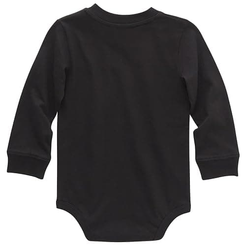 Carhartt Unisex Baby Long-Sleeve Bodysuit | Boys' & Girls' Long-Sleeve Bodysuit | 100% Cotton Jersey | Carhartt Chest Pocket | Tagless Neck Label thumbnail 2